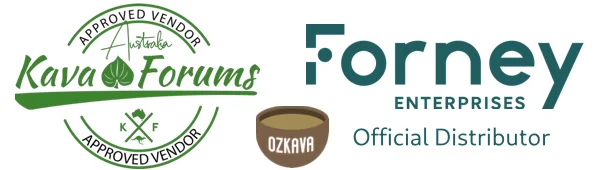 Logos of Kava Forums and Forney Enterprises
